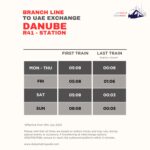 Danube Metro Station Timings to UAE Exchange – First Train and Last Train Timings
